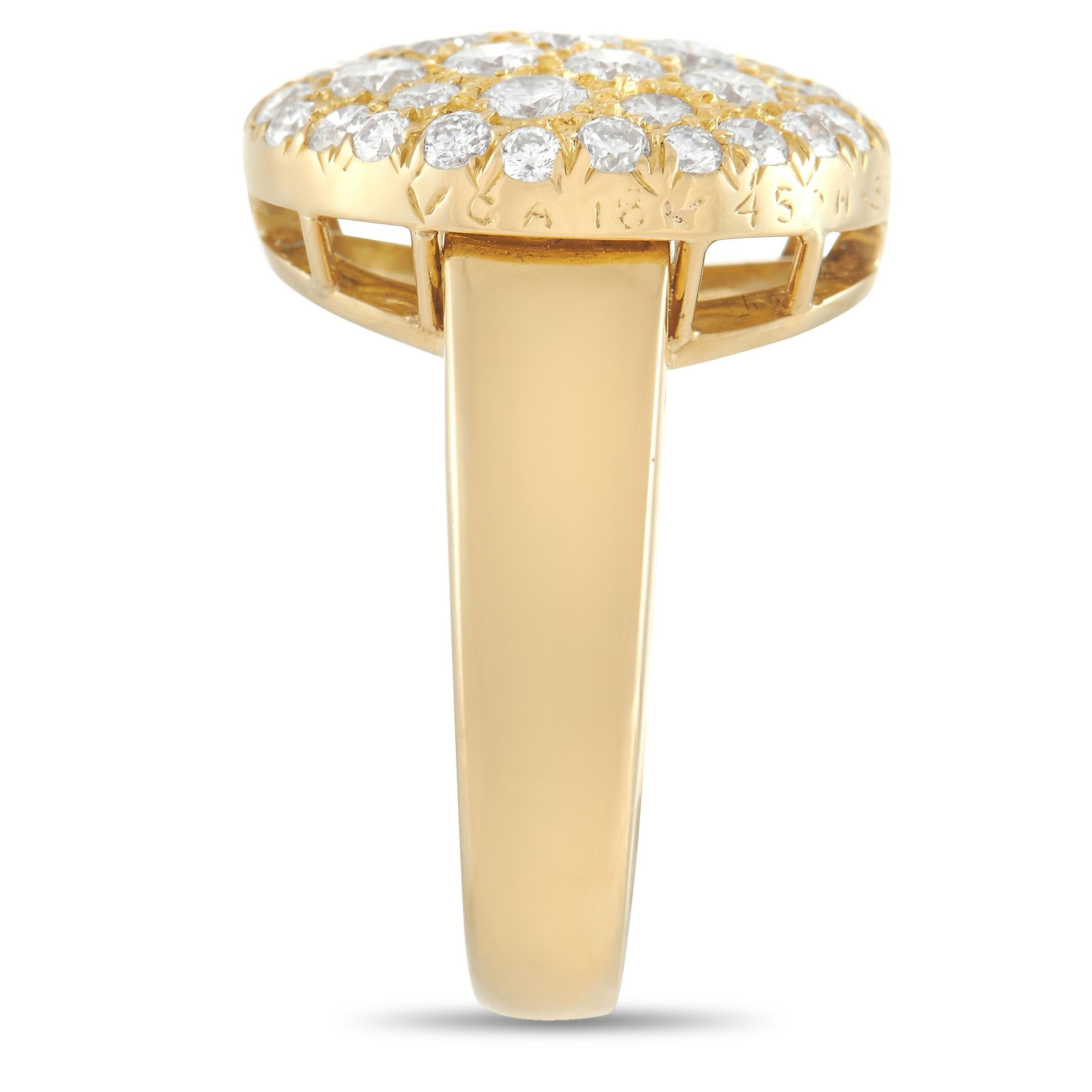 Round Cut Van Cleef & Arpels 18K Yellow Gold 1.50ct Diamond Ring