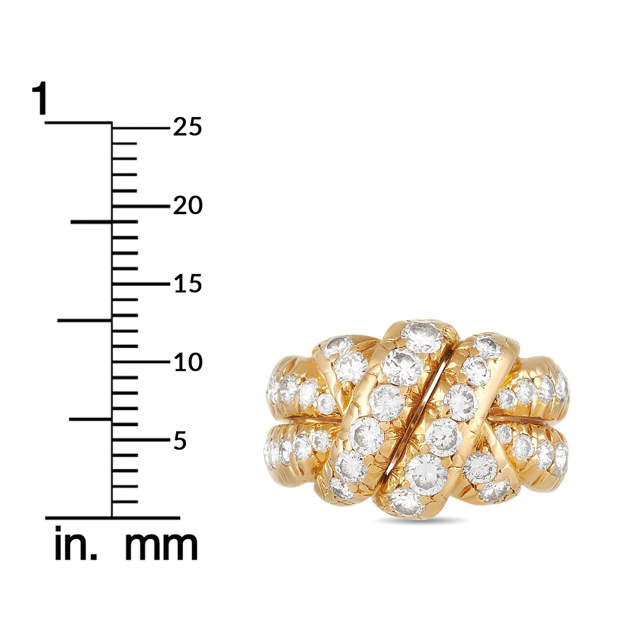 Van Cleef & Arpels 18k Yellow Gold 1.75 Ct Diamond Ring 1