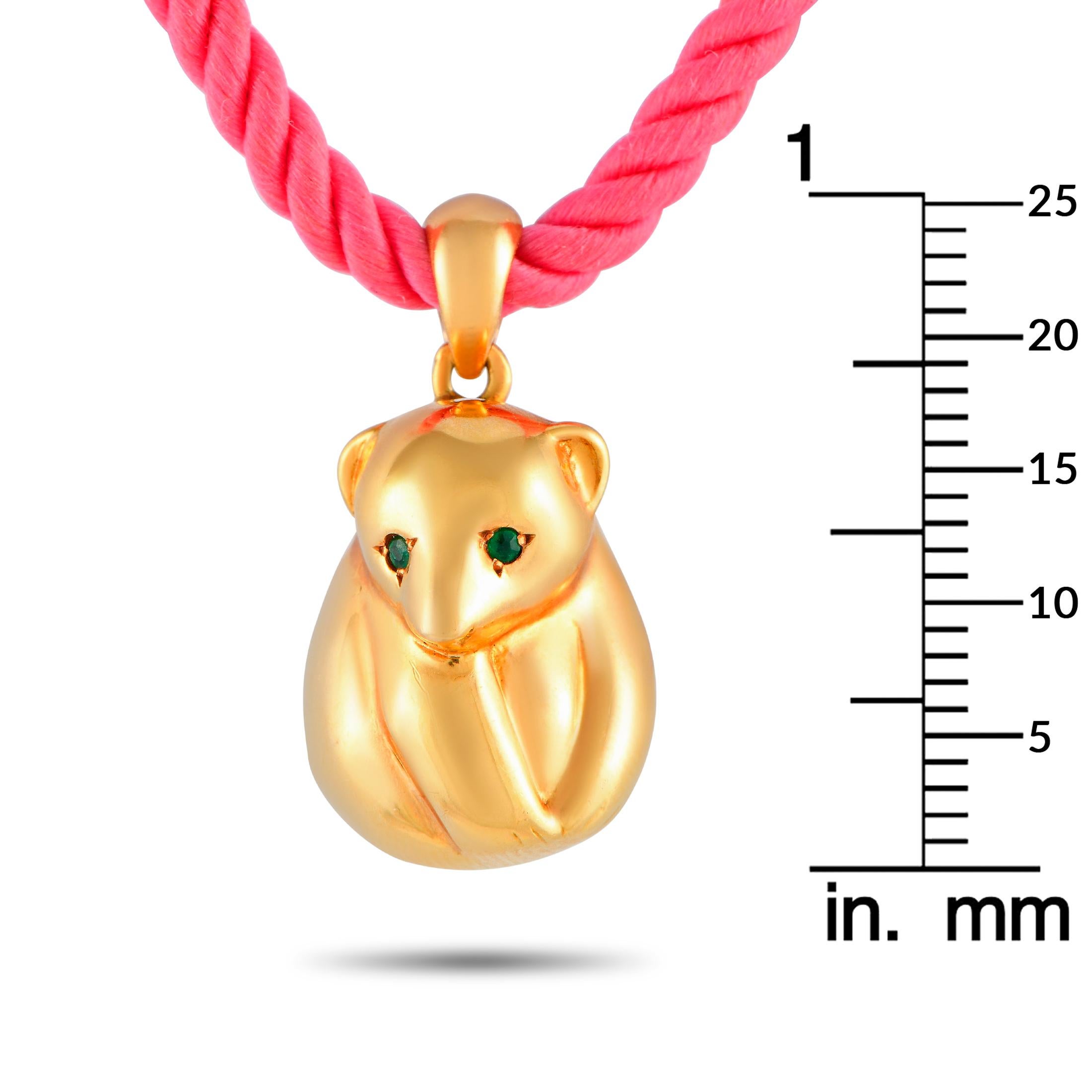Van Cleef & Arpels Halskette mit Bär-Anhänger aus 18 Karat Gelbgold Damen
