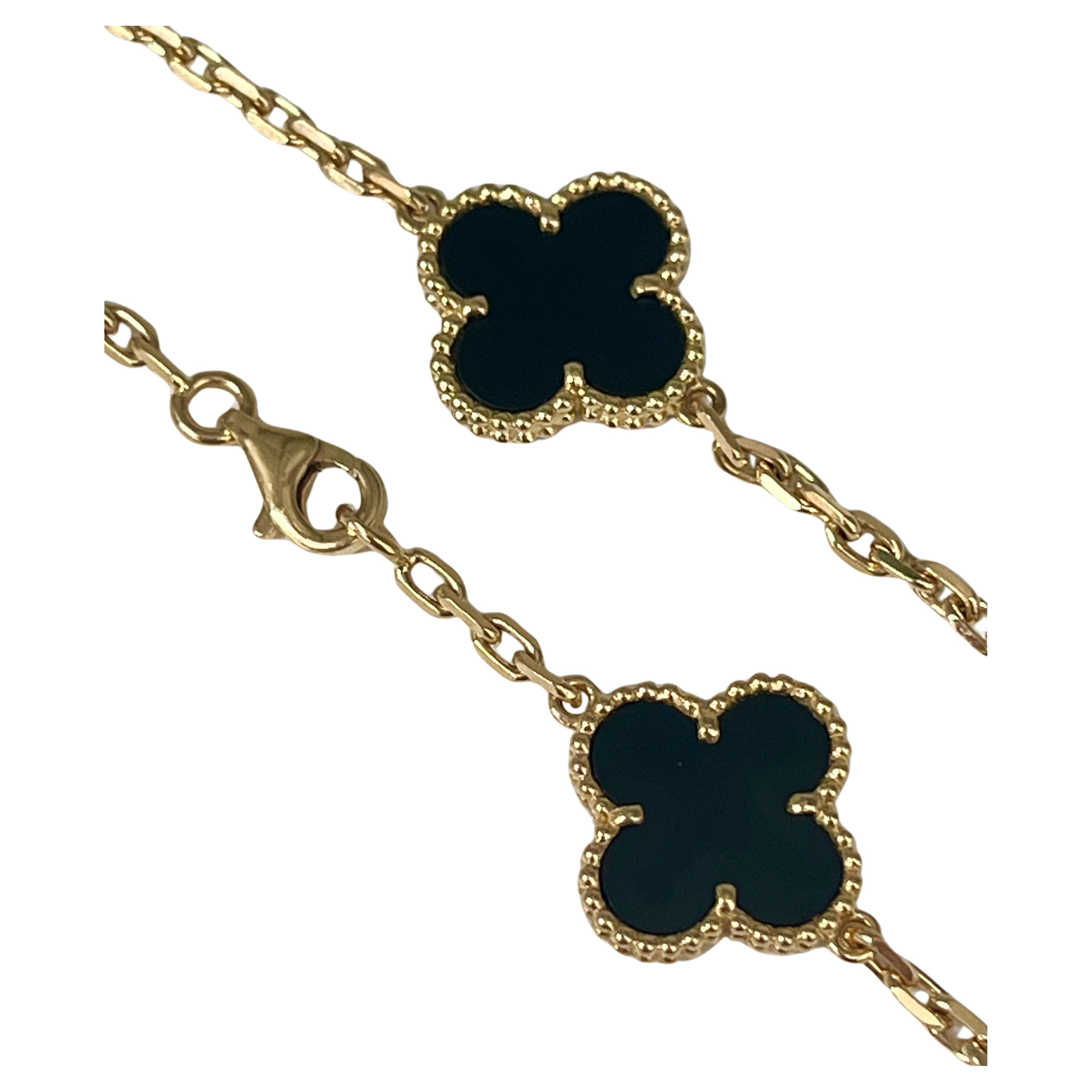 van cleef necklace black