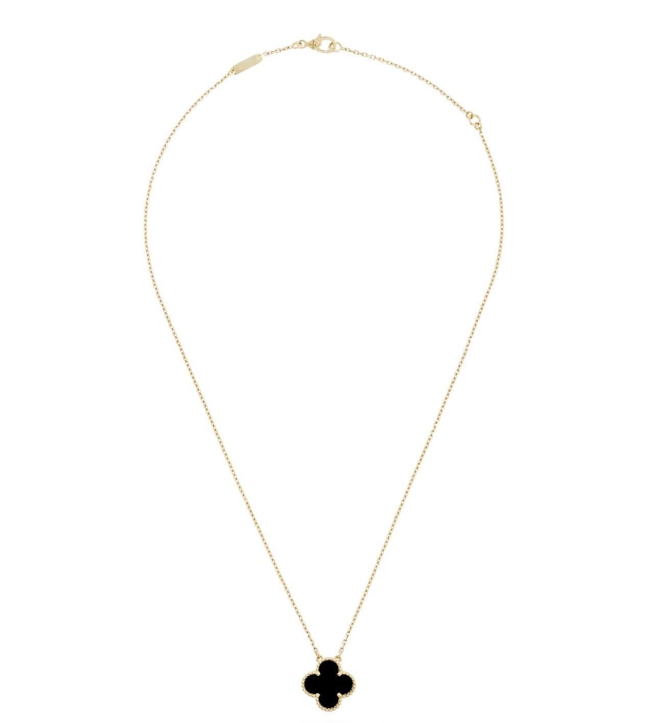 van cleef necklace black