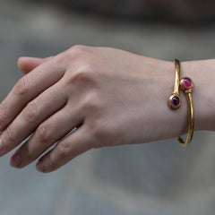 Seltene antike Van Cleef & Arpels 18 Karat Gold Armband Turmalin und Amethyst