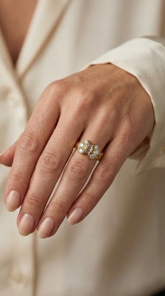 Van Cleef & Arpels 18K Yellow Gold Celeste Ring, 0.60ct White Diamonds