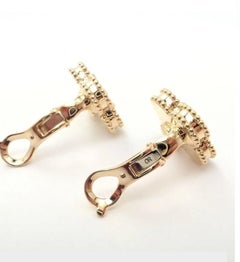 VAN CLEEF & ARPELS 18k Yellow Gold CLOVER Vintage Alhambra Earrings