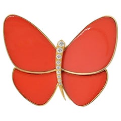 Coral Brooches