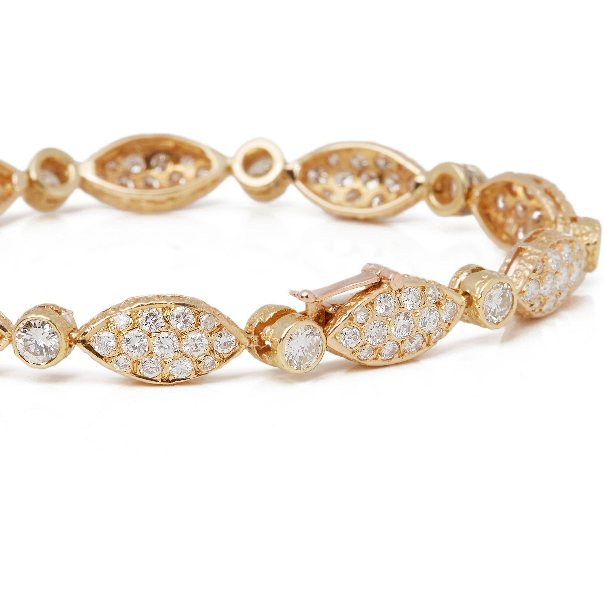 Contemporary Van Cleef & Arpels 18 Karat Yellow Gold Diamond Bracelet