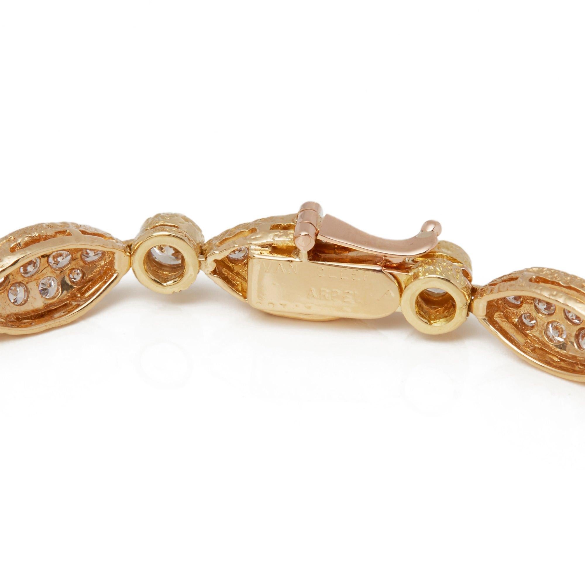 Van Cleef & Arpels 18 Karat Yellow Gold Diamond Bracelet In Good Condition In Bishop's Stortford, Hertfordshire