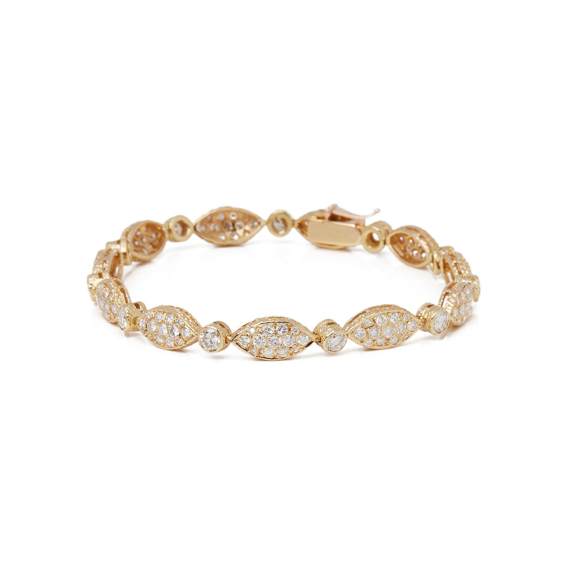 Van Cleef & Arpels 18 Karat Yellow Gold Diamond Bracelet 2