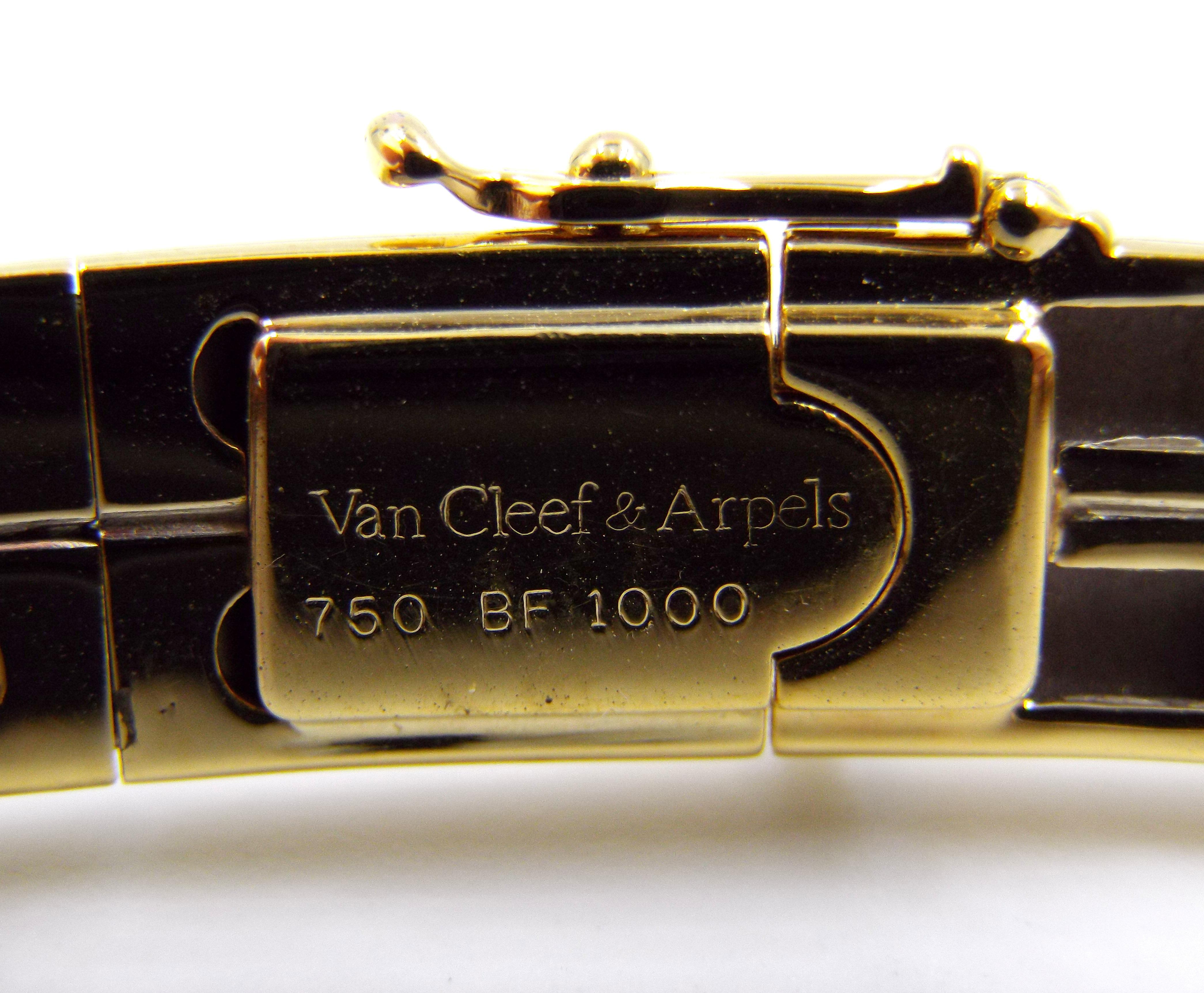 Women's Van Cleef & Arpels 18K Yellow Gold Diamond Crossover Necklace For Sale