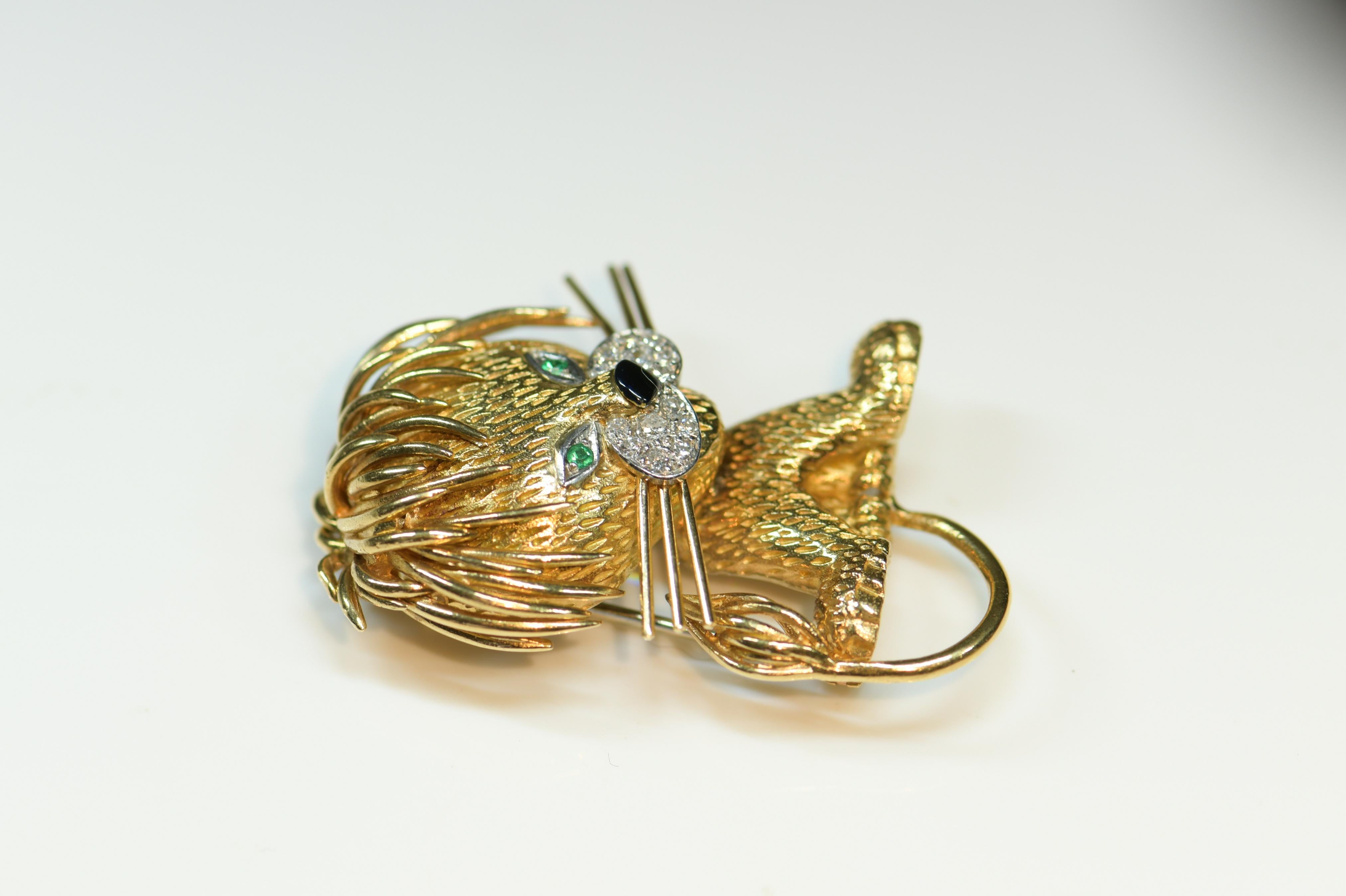 van cleef lion brooch