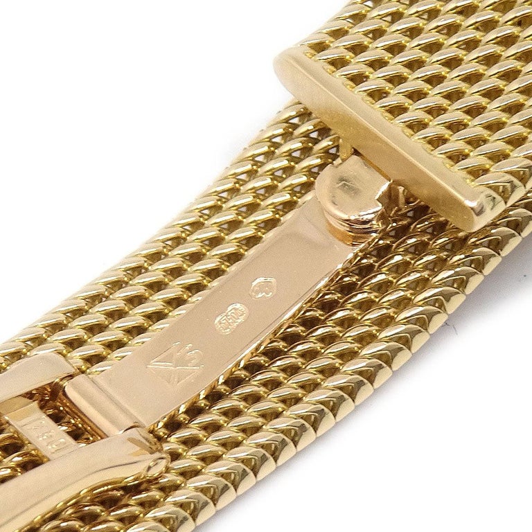 VAN CLEEF and ARPELS 18K Yellow Gold Diamond Watch For Sale at 1stDibs