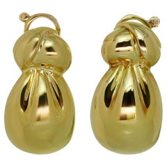 Van Cleef & Arpels 18k Yellow Gold Domed Earrings
