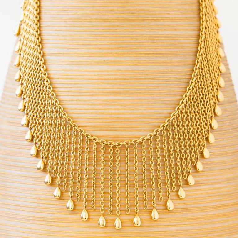 Moderne Collier à franges en or jaune 18 carats Van Cleef & Arpels, circa 1980