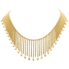 Van Cleef & Arpels 18 Karat Yellow Gold Fringe Necklace, circa 1980s