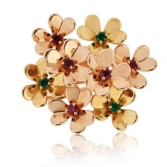 Van Cleef & Arpels 18K Yellow Gold Frivole Gemstone Ring
