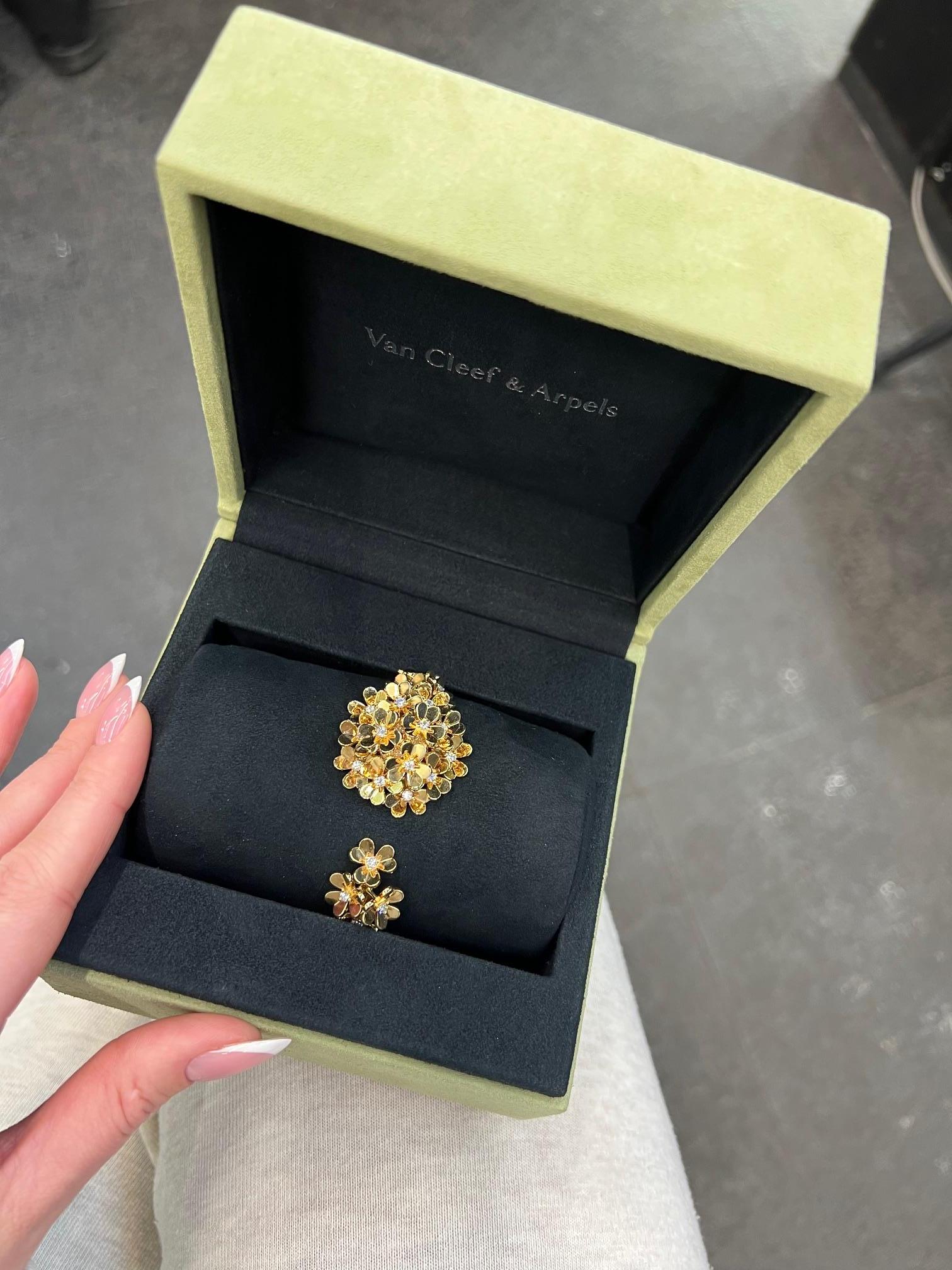 Van Cleef & Arpels 18K Yellow Gold Frivole Secrète Medium 35mm Ladies Watch For Sale 5