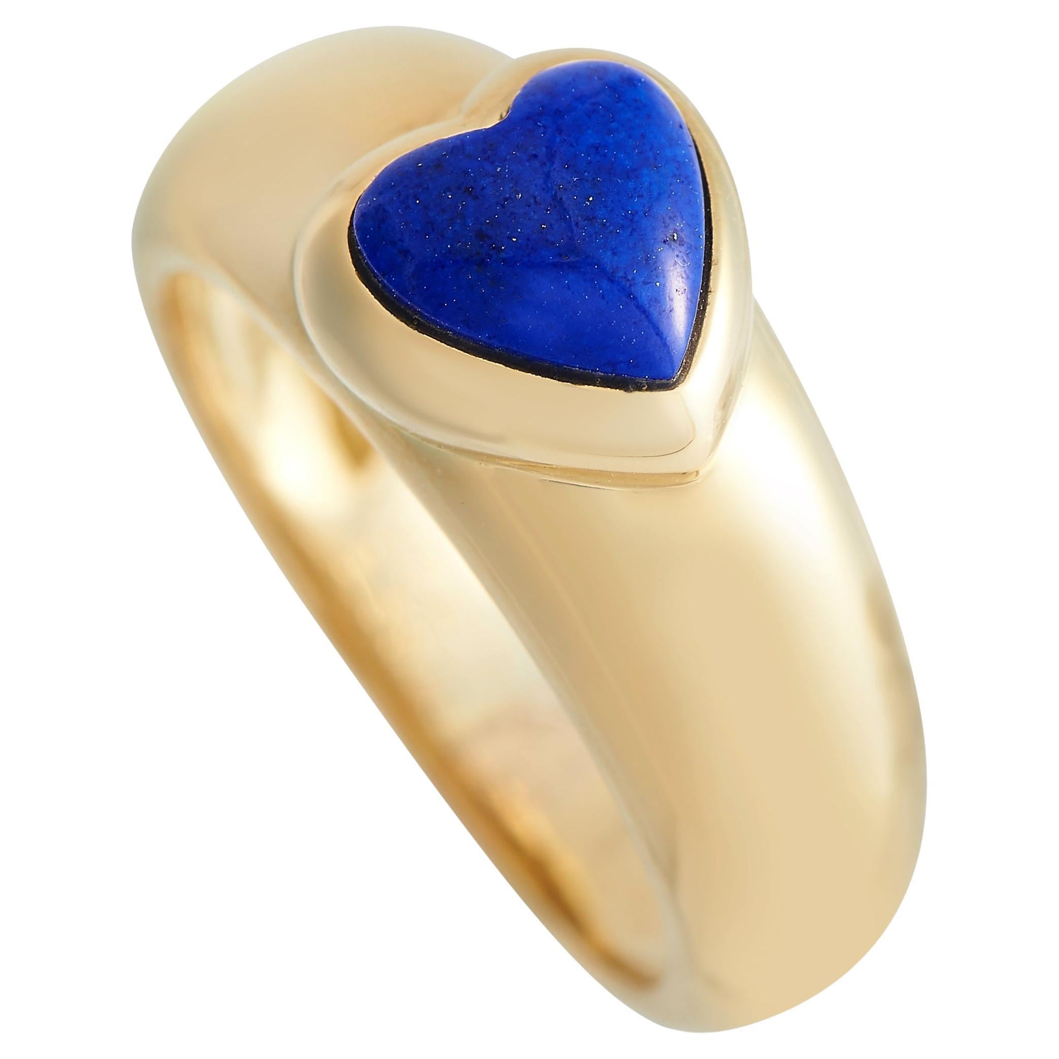 Van Cleef and Arpels Heart Shaped Coral Gold Ring at 1stDibs