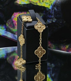 Van Cleef & Arpels Blattarmband aus 18 Karat Gelbgold