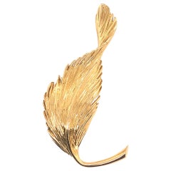 Van Cleef 
Arpels 18K Yellow Gold Leaf Pin