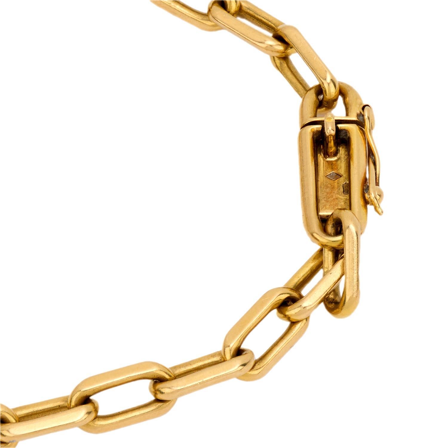 Modern Van Cleef & Arpels 18k yellow gold link bracelet For Sale