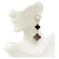 Van Cleef & Arpels 18K Yellow Gold Long Drop Earrings