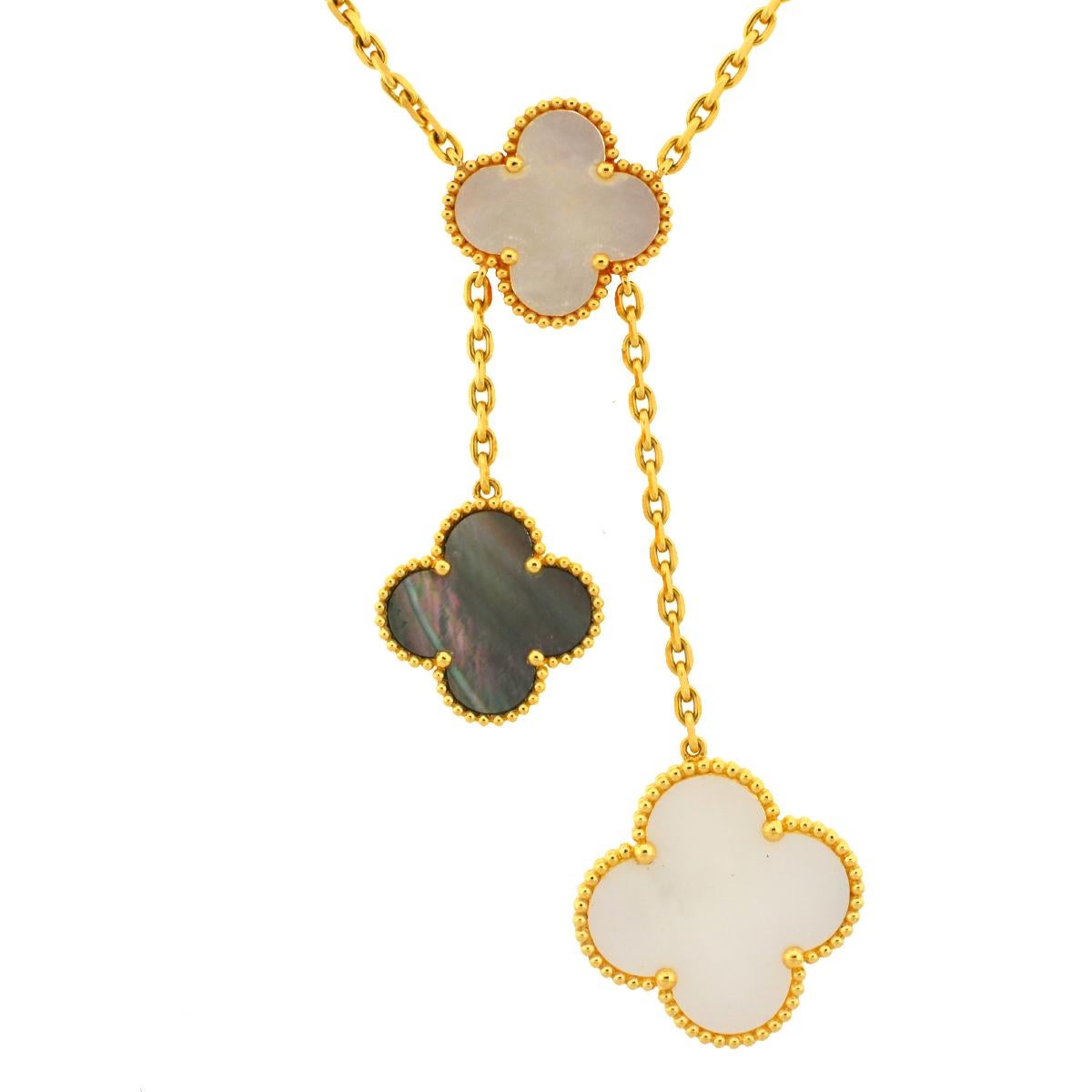Company - Van Cleef & Arpels
Style - Magic Alhambra 6 Motif Necklace 
Metal - 18k Yellow Gold
Length - 16.5
