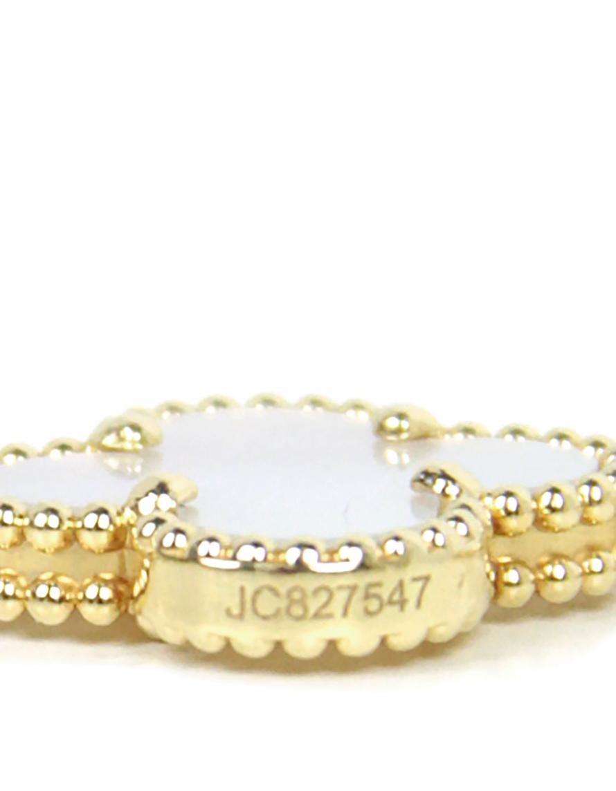Van Cleef & Arpels 18K Yellow Gold/Mother of Pearl Vintage Alhambra Bracelet 1
