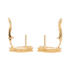 VAN CLEEF & ARPELS 18k Yellow Gold Mother Of Pearl Vintage Alhambra Earrings