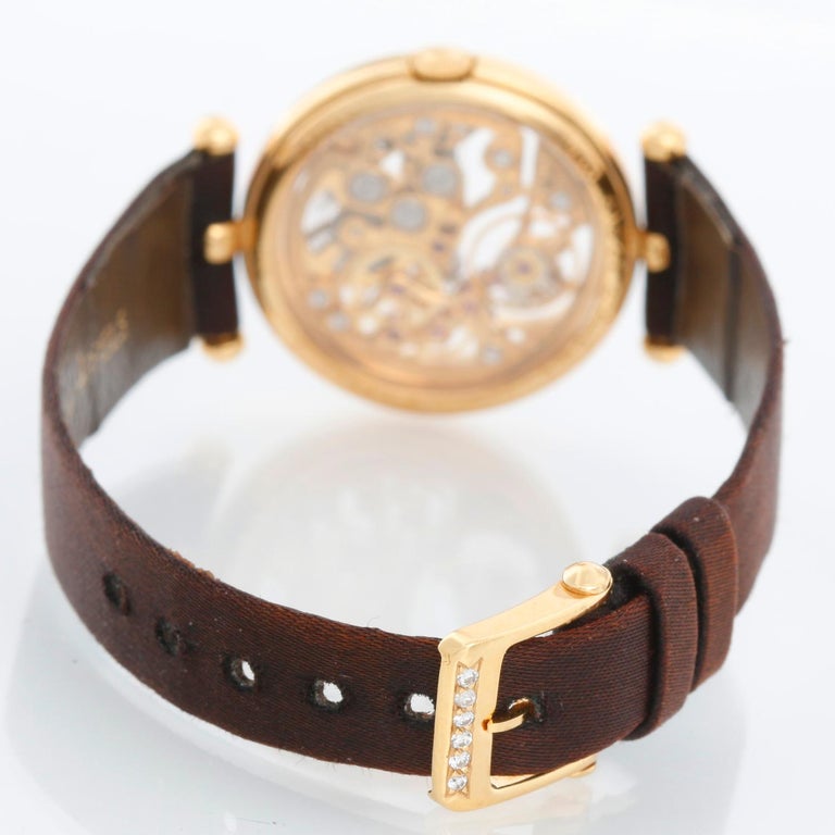 Van Cleef and Arpels 18k Yellow Gold Skeleton Watch For Sale at 1stDibs