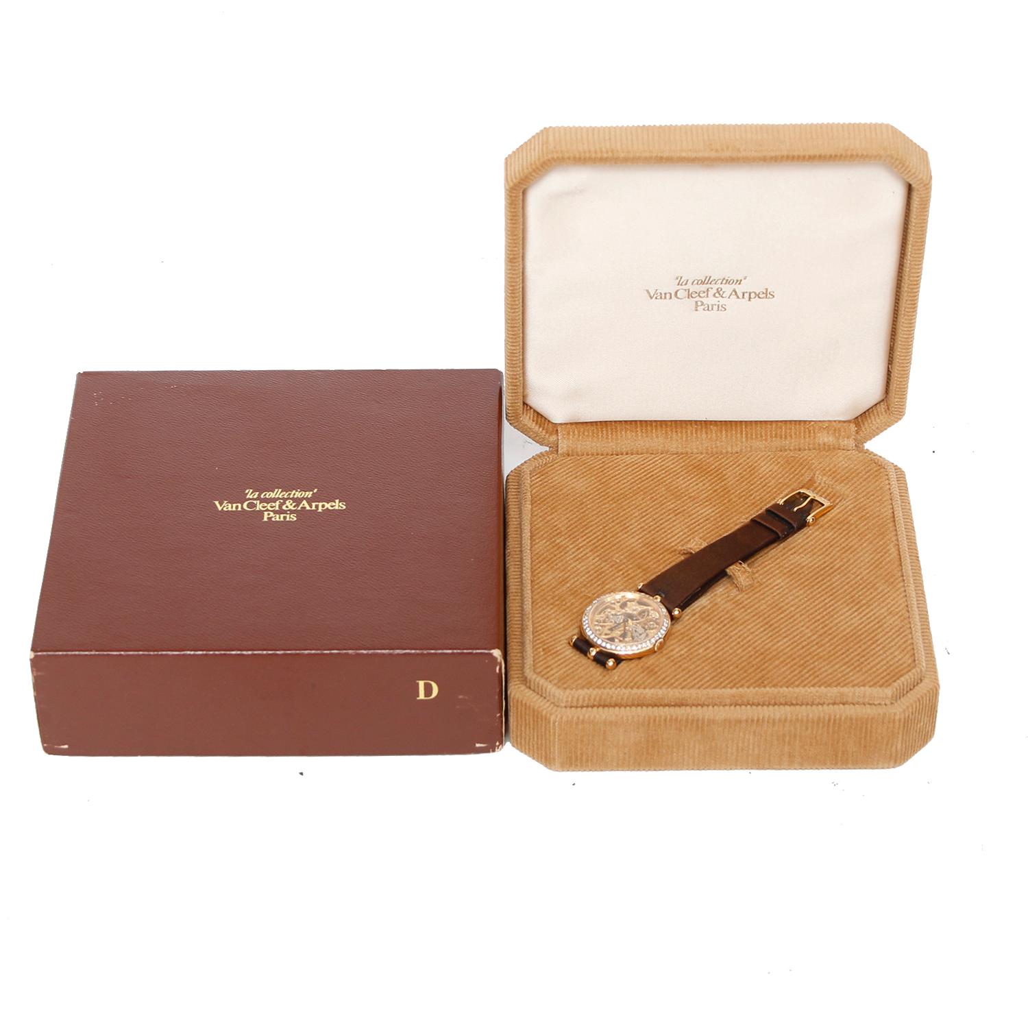 Van Cleef &amp;amp; Arpels: 18 Karat Gelbgold Skelett-Uhr 1