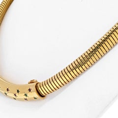 Van Cleef & Arpels 18K Yellow Gold Tubogas Choker Necklace