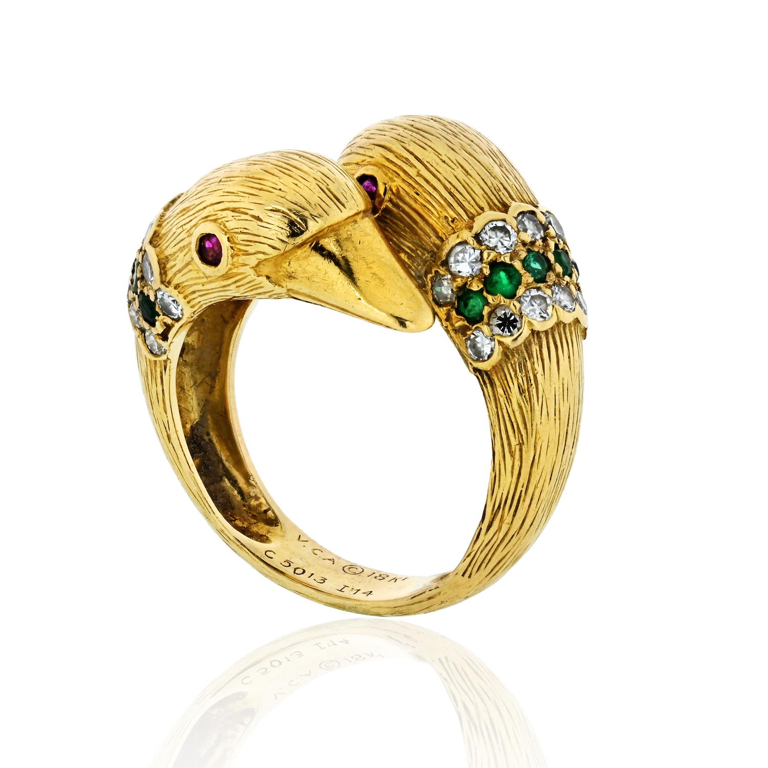 gold duck ring