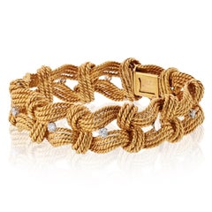 Van Cleef & Arpels Bracelet or jaune 18 carats avec diamants