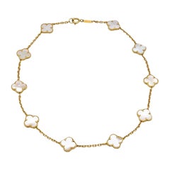 Van Cleef & Arpels, or jaune 18 carats vintage Alhambra 10 motifs  Collier d'environ 2000