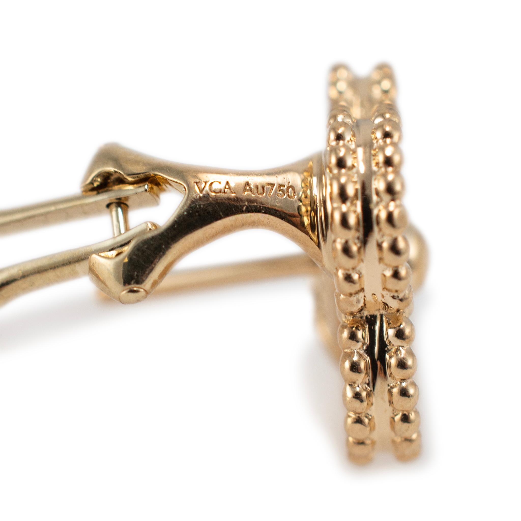 Van Cleef & Arpels 18 Karat Gelbgold Vintage Alhambra Ohrstecker 2