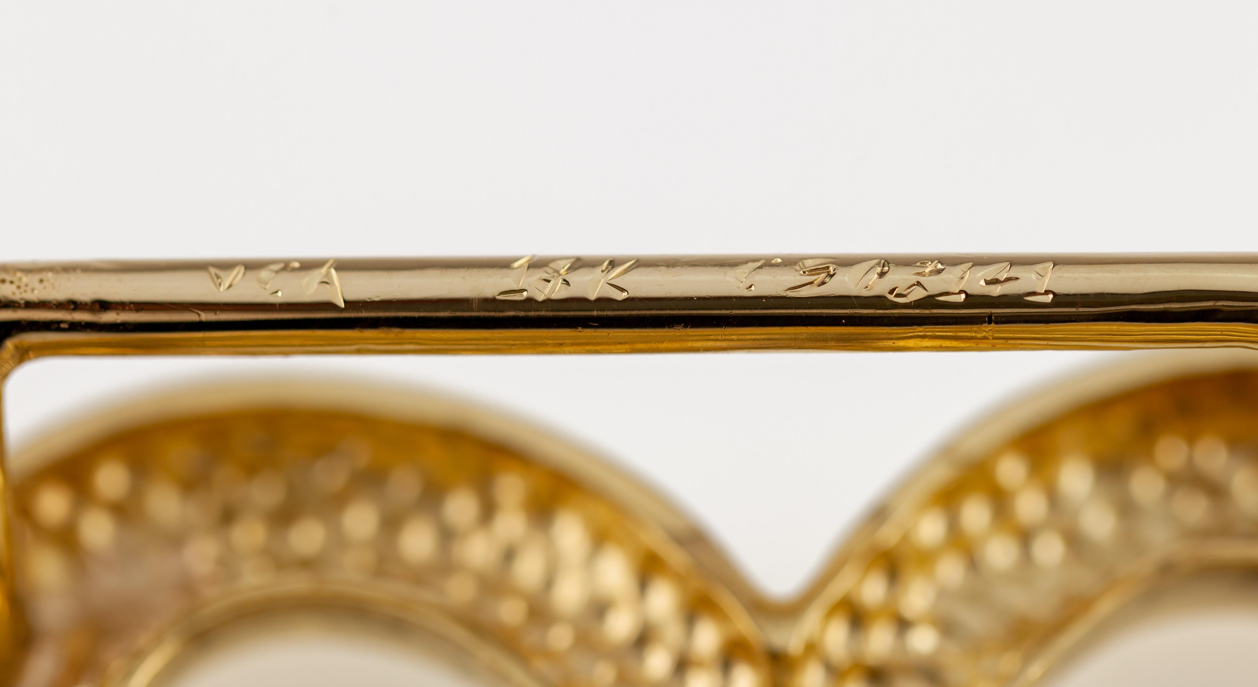 Van Cleef & Arpels 18k Gelbgold Vintage Gürtelschnalle Hand signiert im Angebot 5