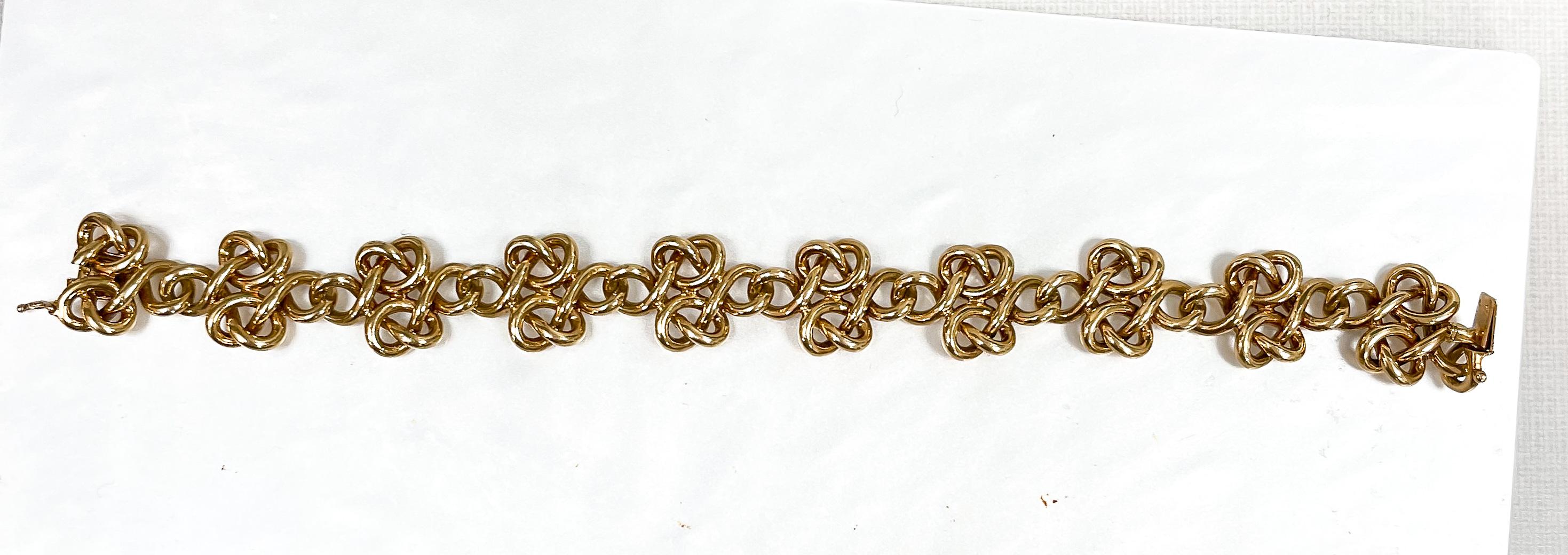 Van Cleef & Arpels 18K Yellow Gold Vintage Braided Open Link Bracelet 2