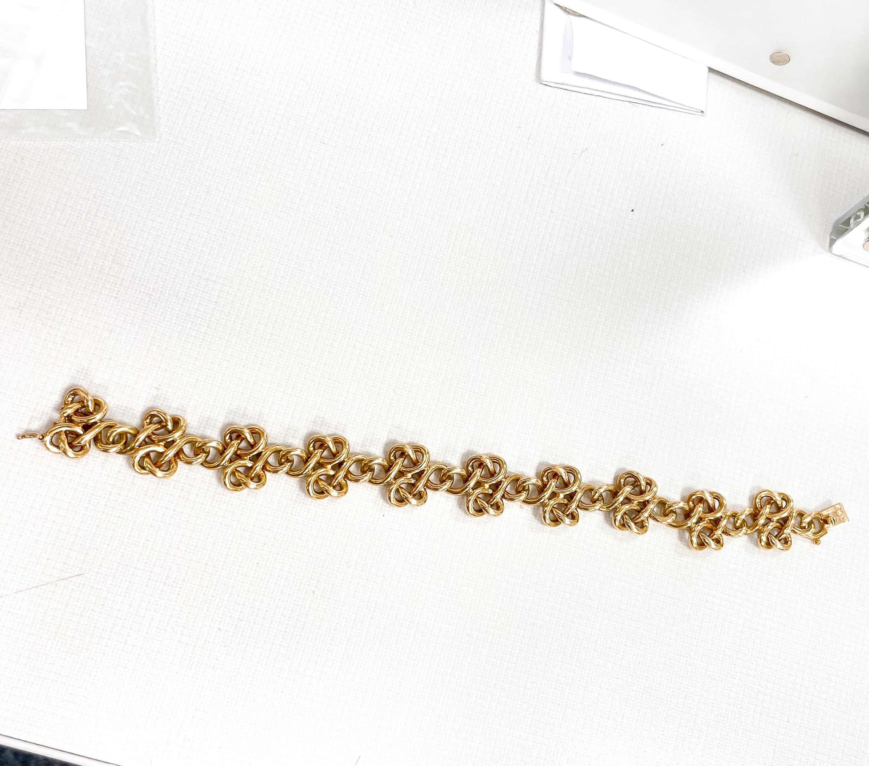 Van Cleef & Arpels 18K Yellow Gold Vintage Braided Open Link Bracelet 1