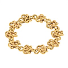 Van Cleef & Arpels 18K Yellow Gold Vintage Braided Open Link Bracelet