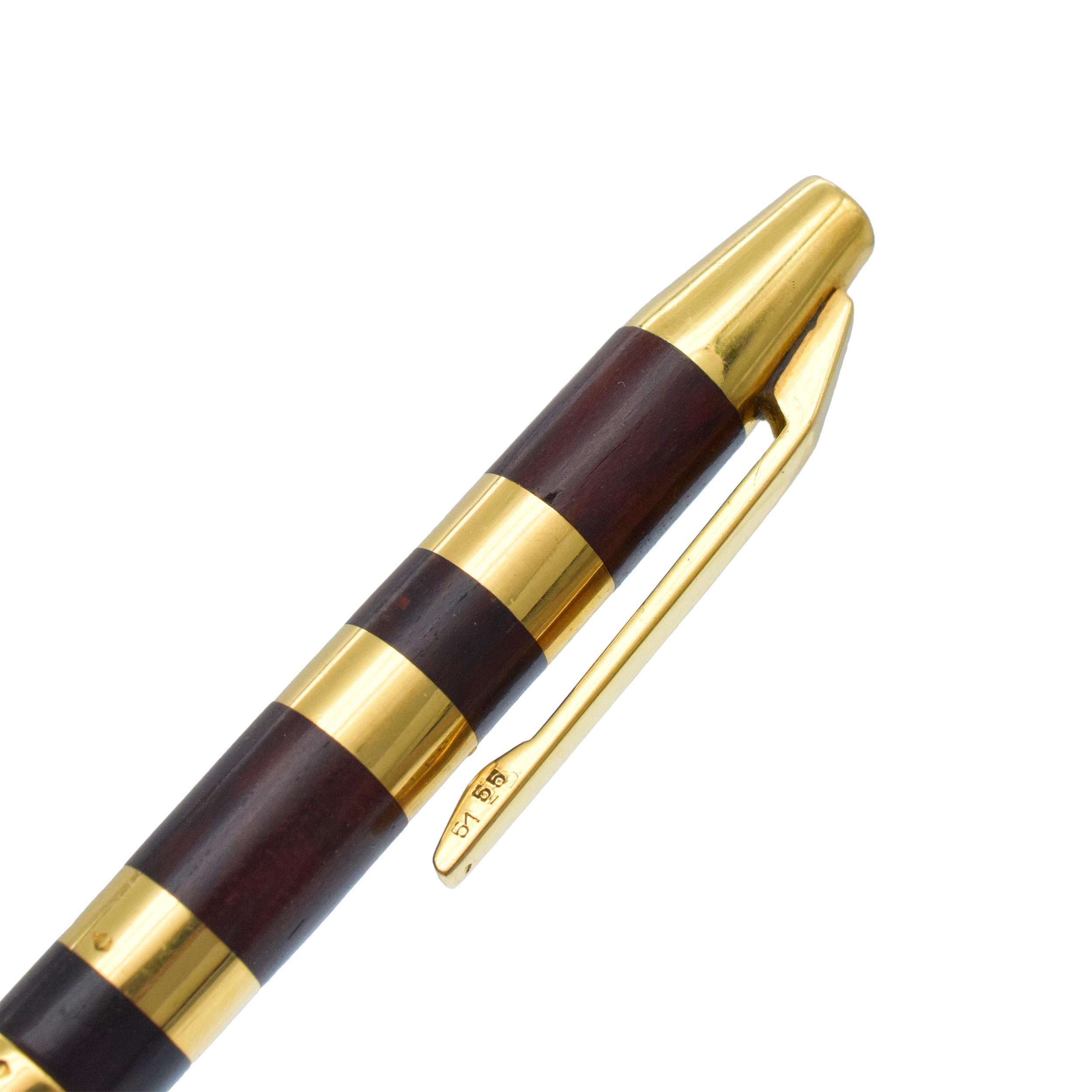 Van Cleef & Arpels 18k Gelbgold & Wood Stift. im Angebot 6
