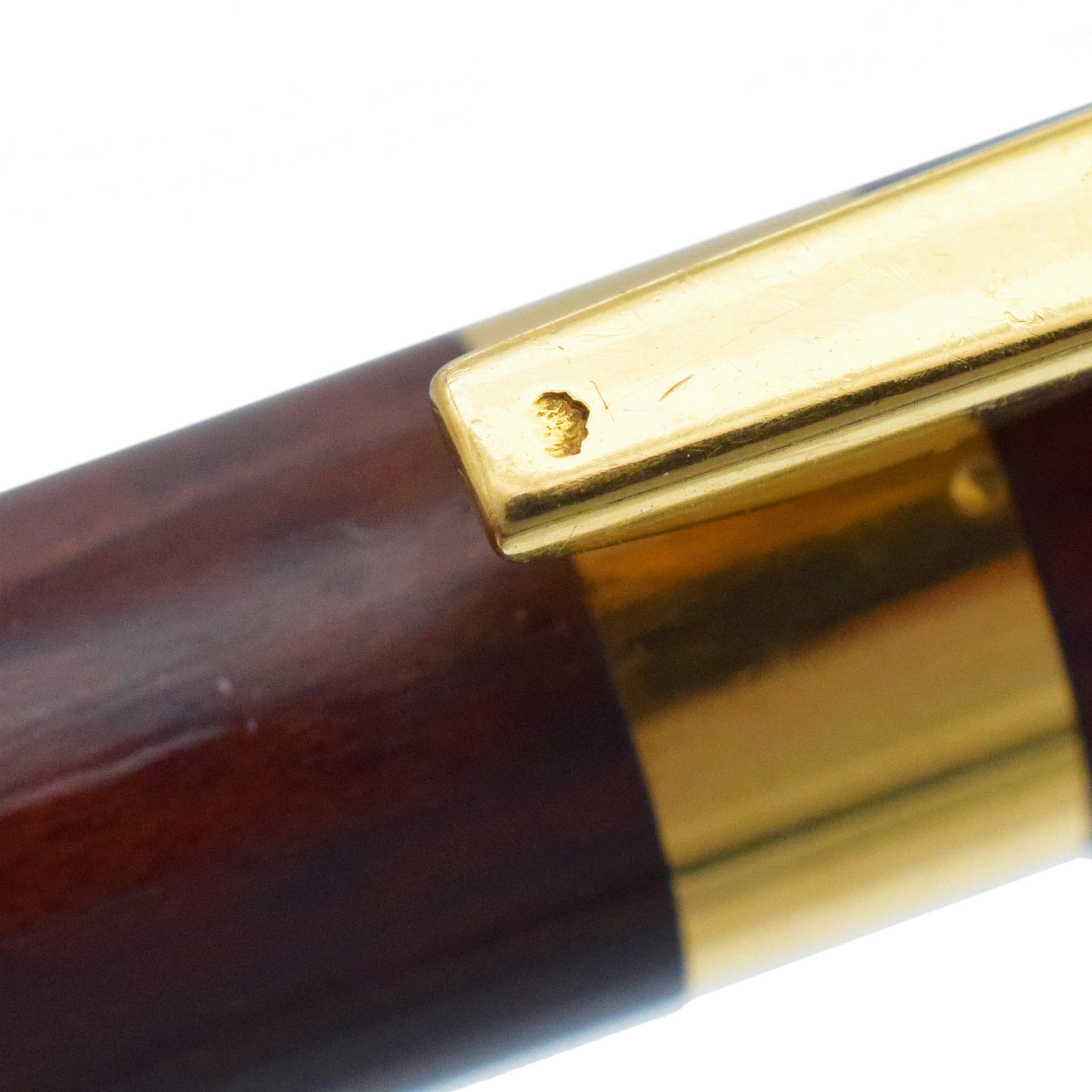 Van Cleef & Arpels 18k Gelbgold & Wood Stift. im Angebot 3