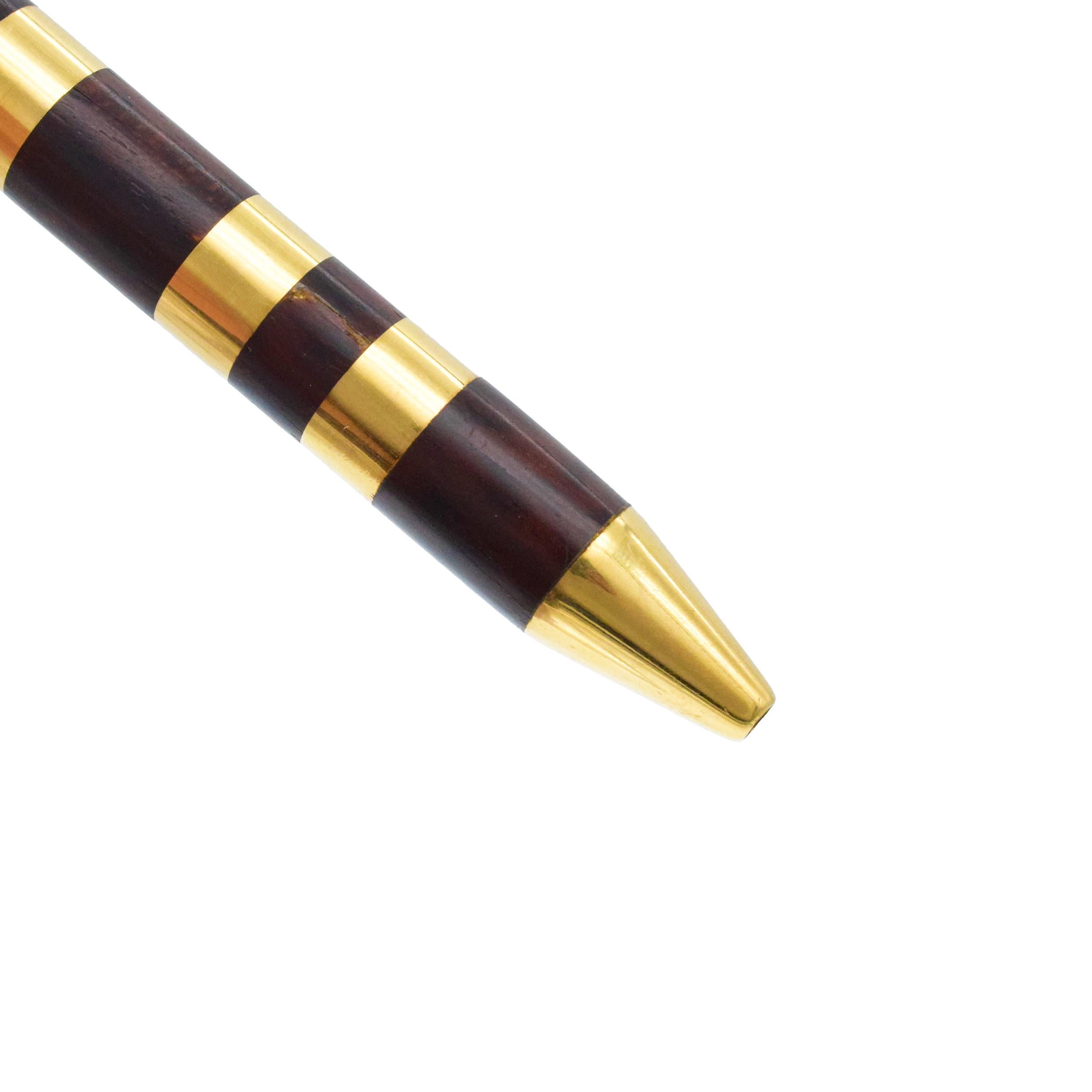 Van Cleef & Arpels 18k Gelbgold & Wood Stift. im Angebot 5