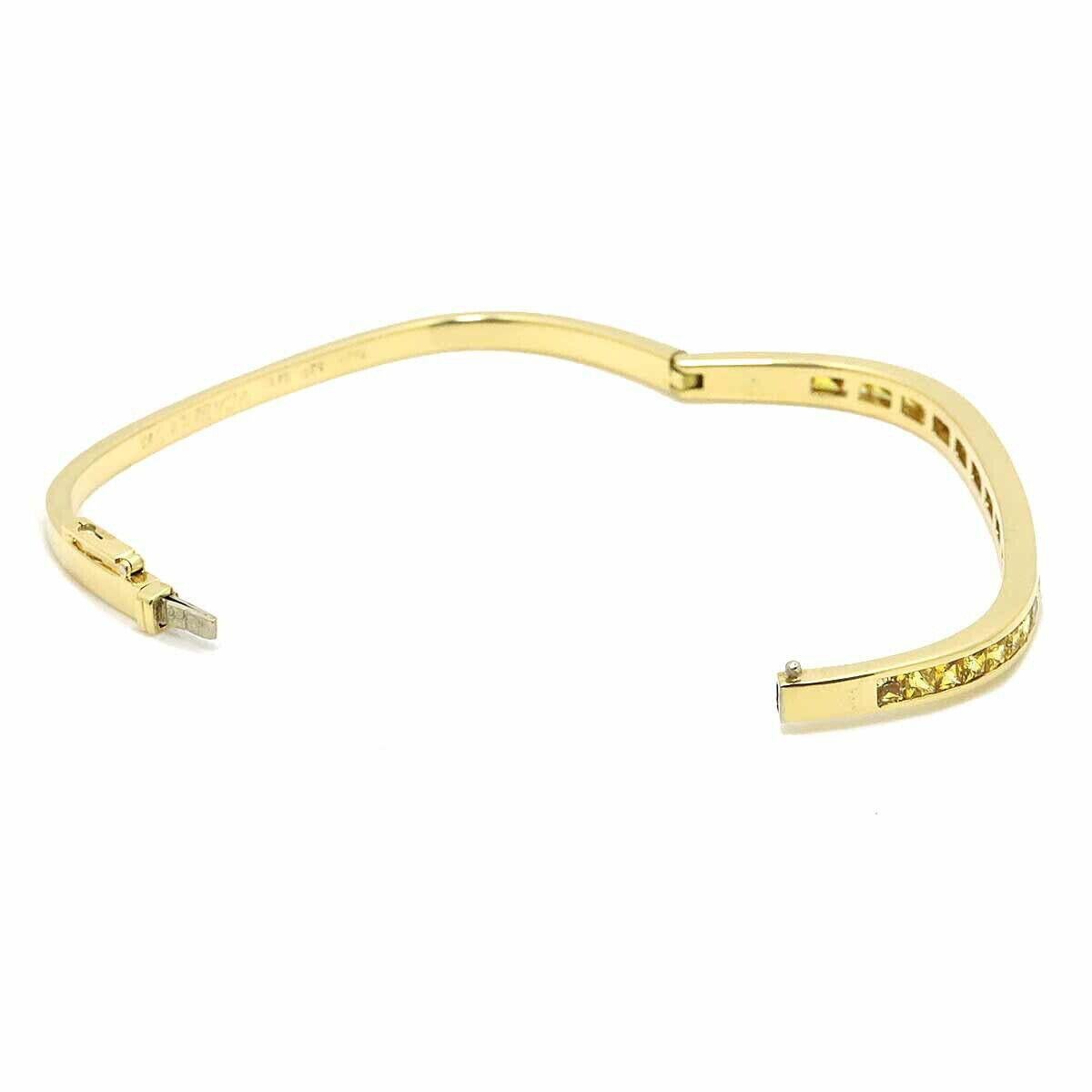 Van Cleef & Arpels 18k Gelbgold, gelber Saphir und Diamant Armreif Armband im Zustand „Hervorragend“ im Angebot in Beverly Hills, CA