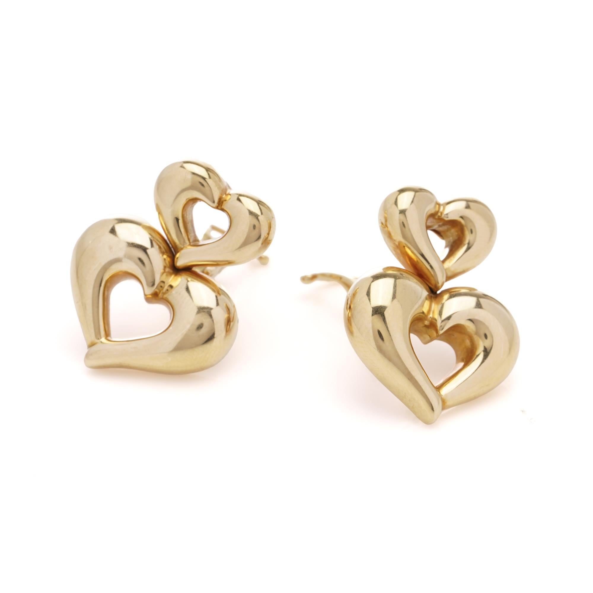 Van Cleef & Arpels 18kt Gold Heart Clip-On Earrings For Sale 2