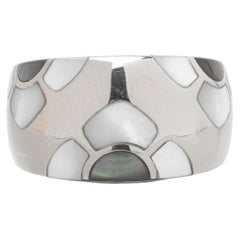 Van Cleef & Arpels 18KT Gold Mother-of-Pearl Marqueterie Bombe Ring