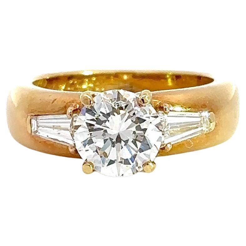 Van Cleef & Arpels 18KT "La Moderne" 1.94CT Diamond Ring, Box & Papers For Sale