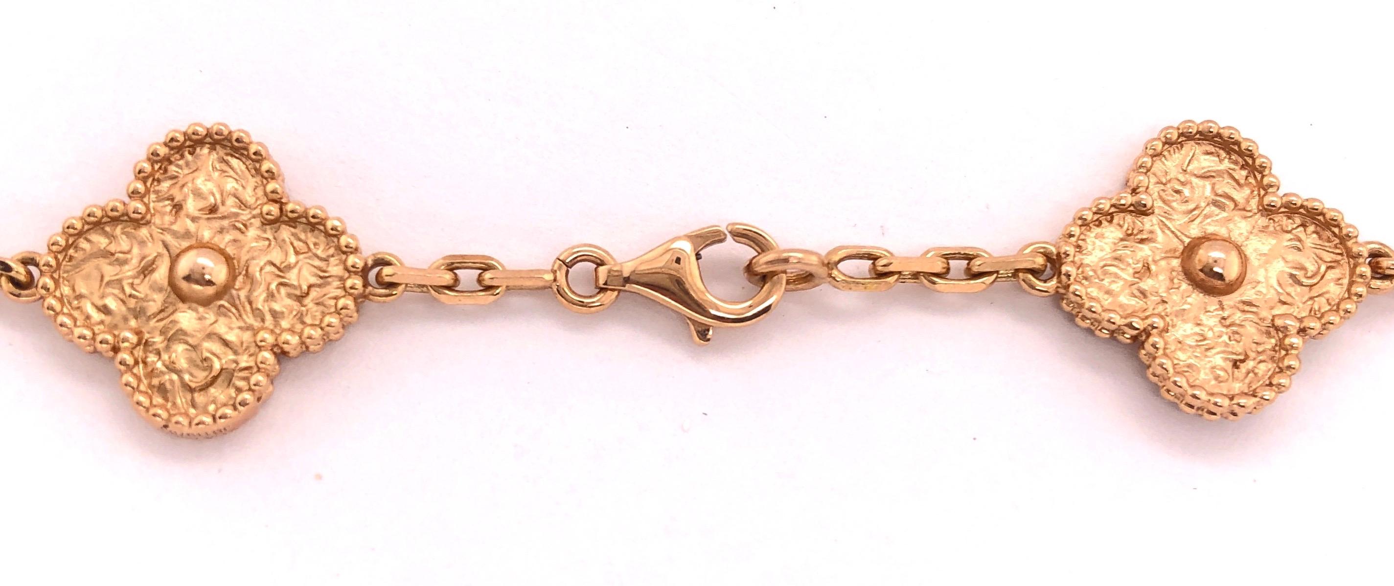 van cleef 10 motif necklace gold