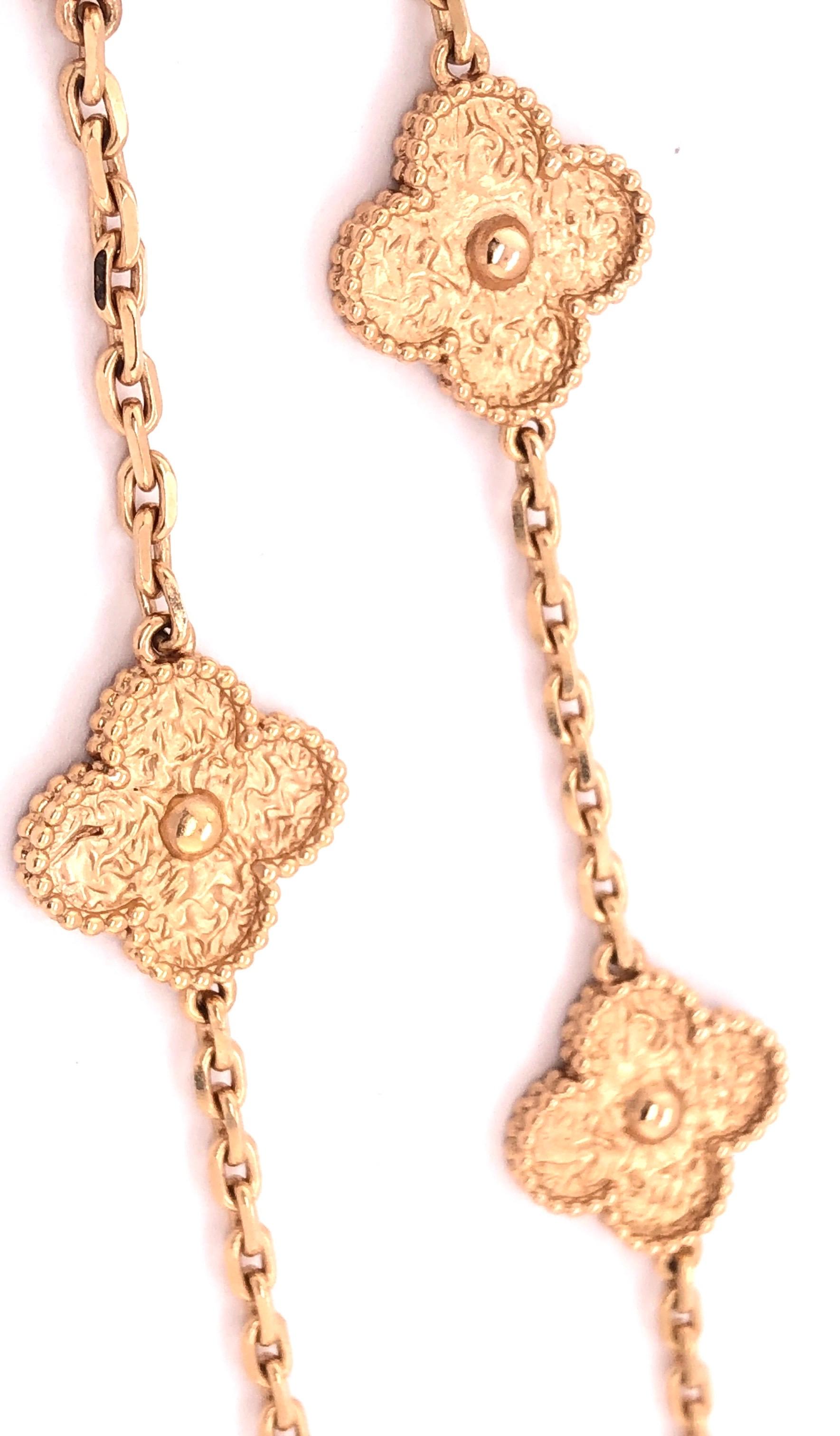 van cleef 10 motif necklace white gold
