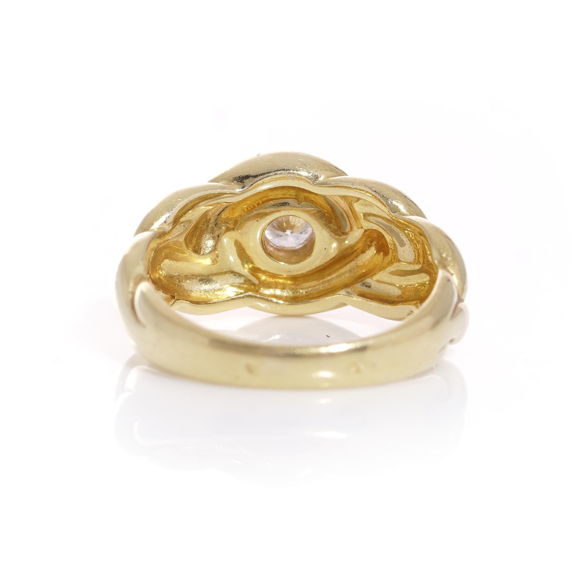 Van Cleef & Arpels 18kt. yellow gold braid design ring In Good Condition For Sale In Braintree, GB