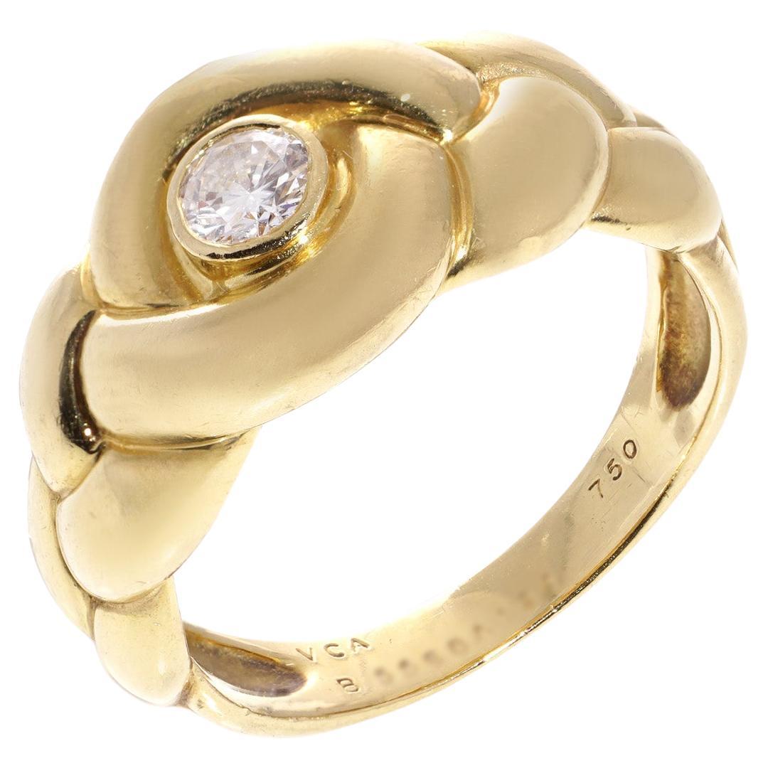 Van Cleef & Arpels Ring aus 18 Karat Gelbgold mit geflochtenem Design
